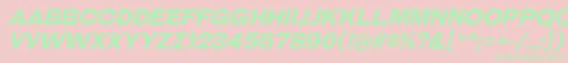 GalderglynnTitlingBdIt Font – Green Fonts on Pink Background
