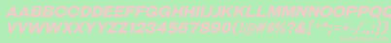 GalderglynnTitlingBdIt Font – Pink Fonts on Green Background