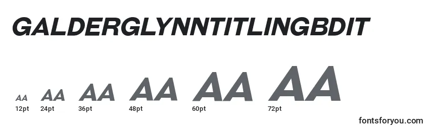 GalderglynnTitlingBdIt Font Sizes