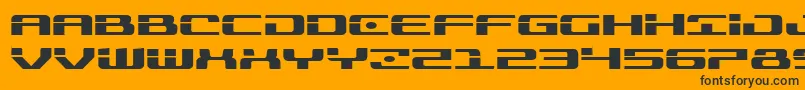 フォントTroopersexpand – 黒い文字のオレンジの背景