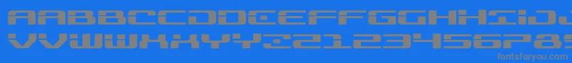フォントTroopersexpand – 青い背景に灰色の文字