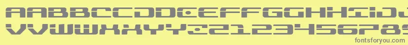 フォントTroopersexpand – 黄色の背景に灰色の文字