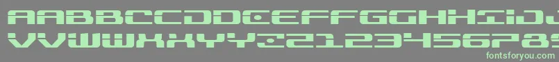 フォントTroopersexpand – 灰色の背景に緑のフォント