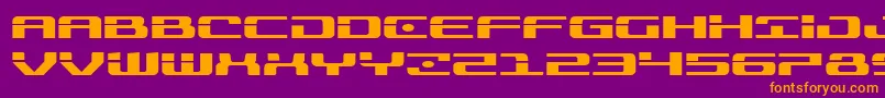 Troopersexpand-Schriftart – Orangefarbene Schriften auf violettem Hintergrund