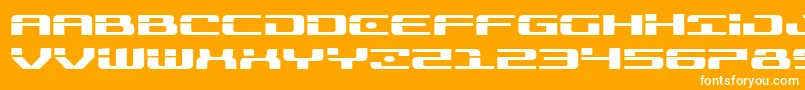 Troopersexpand-fontti – valkoiset fontit oranssilla taustalla