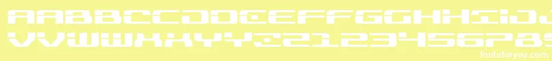 Troopersexpand-fontti – valkoiset fontit keltaisella taustalla