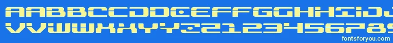 Шрифт Troopersexpand – жёлтые шрифты на синем фоне