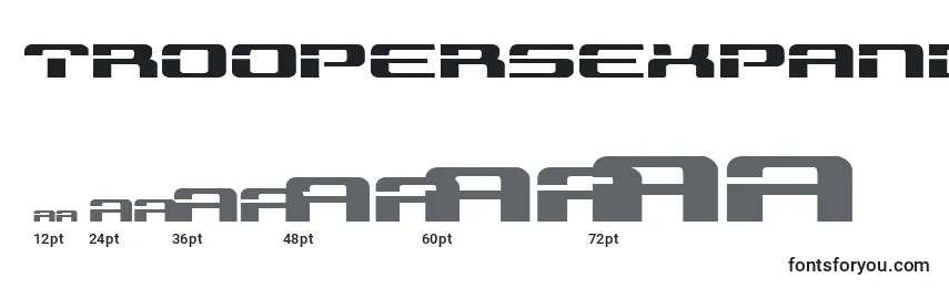 Troopersexpand Font Sizes