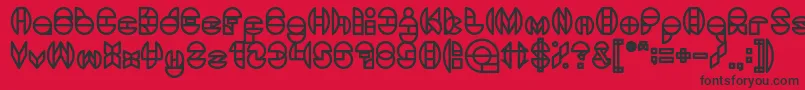 DragonFlyBold Font – Black Fonts on Red Background