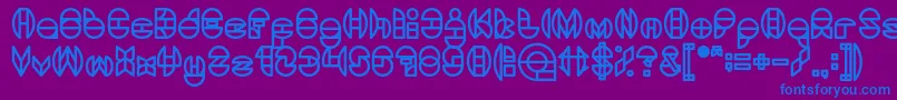 DragonFlyBold Font – Blue Fonts on Purple Background