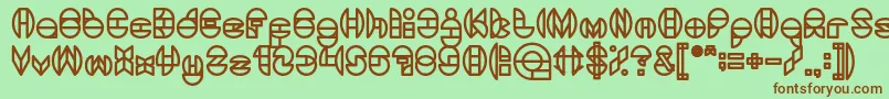 DragonFlyBold Font – Brown Fonts on Green Background