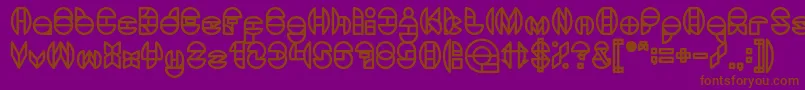 DragonFlyBold Font – Brown Fonts on Purple Background