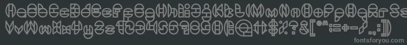 フォントDragonFlyBold – 黒い背景に灰色の文字