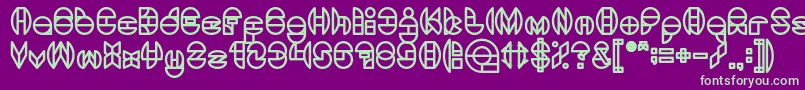 DragonFlyBold Font – Green Fonts on Purple Background