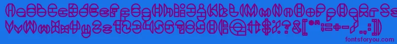 DragonFlyBold Font – Purple Fonts on Blue Background