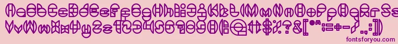 DragonFlyBold Font – Purple Fonts on Pink Background