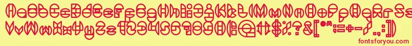 DragonFlyBold Font – Red Fonts on Yellow Background