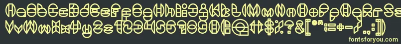 DragonFlyBold Font – Yellow Fonts on Black Background