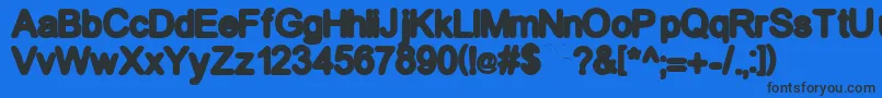 Шрифт GfBecker – чёрные шрифты на синем фоне