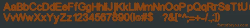 Weitere Informationen zur GfBecker-Schriftart GfBecker-Schriftart – Braune Schriften auf schwarzem Hintergrund