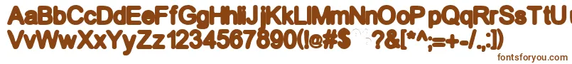 GfBecker Font – Brown Fonts on White Background