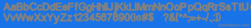 Fonte GfBecker – fontes cinzas em um fundo azul