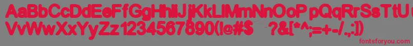 Шрифт GfBecker – красные шрифты на сером фоне