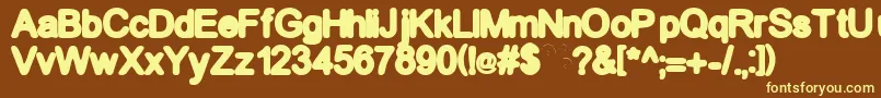 GfBecker Font – Yellow Fonts on Brown Background