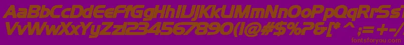 Шрифт Newtowbi – коричневые шрифты на фиолетовом фоне