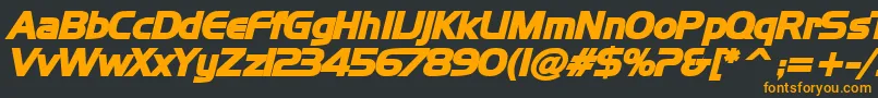 Шрифт Newtowbi – оранжевые шрифты на чёрном фоне