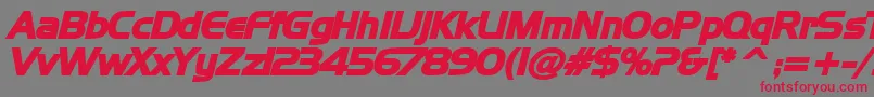 Newtowbi Font – Red Fonts on Gray Background