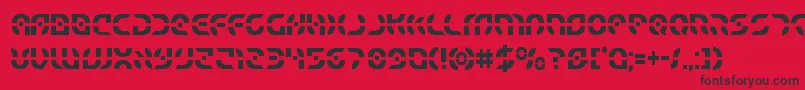 Starfightercond Font – Black Fonts on Red Background