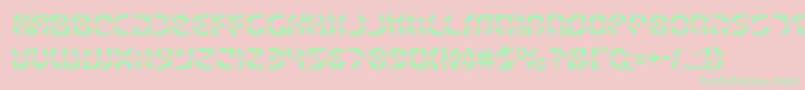 Starfightercond Font – Green Fonts on Pink Background