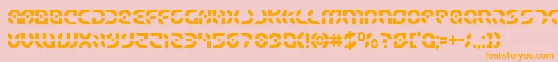 Starfightercond Font – Orange Fonts on Pink Background