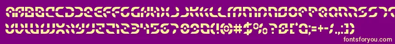 Starfightercond Font – Yellow Fonts on Purple Background