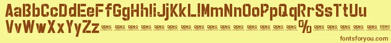 More about StrikerEurekaCutPersonalUse Font StrikerEurekaCutPersonalUse Font – Brown Fonts on Yellow Background