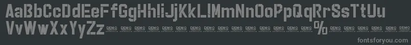 fuente StrikerEurekaCutPersonalUse – Fuentes Grises Sobre Fondo Negro
