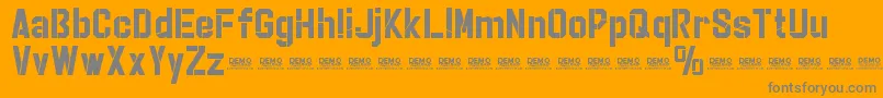 StrikerEurekaCutPersonalUse-Schriftart – Graue Schriften auf orangefarbenem Hintergrund