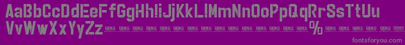 StrikerEurekaCutPersonalUse-Schriftart – Graue Schriften auf violettem Hintergrund