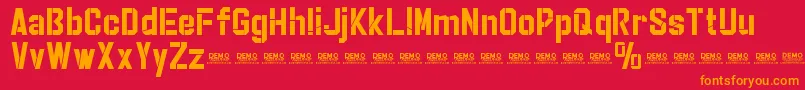 StrikerEurekaCutPersonalUse Font – Orange Fonts on Red Background