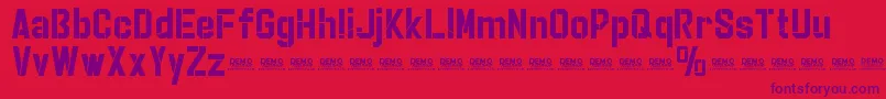 StrikerEurekaCutPersonalUse Font – Purple Fonts on Red Background