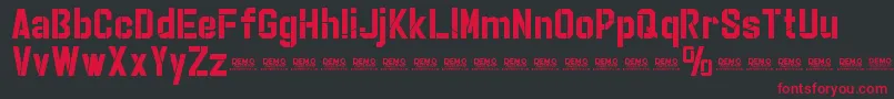 StrikerEurekaCutPersonalUse Font – Red Fonts on Black Background