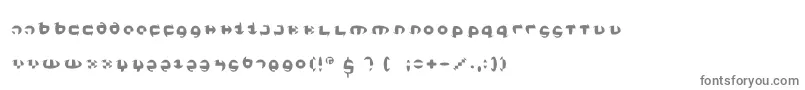 フォントKleinsthreefs – 白い背景に灰色の文字