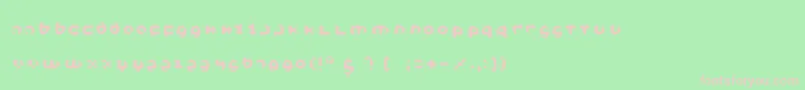 Kleinsthreefs Font – Pink Fonts on Green Background