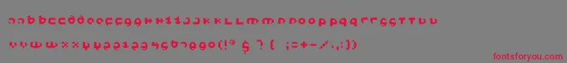 Kleinsthreefs Font – Red Fonts on Gray Background