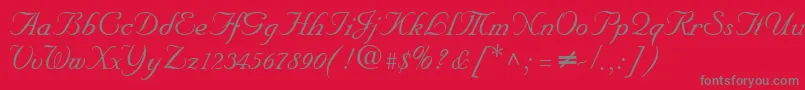NeptunescriptRegularDb Font – Gray Fonts on Red Background