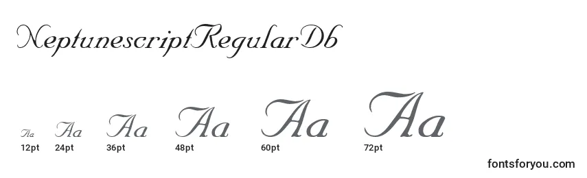 NeptunescriptRegularDb Font Sizes
