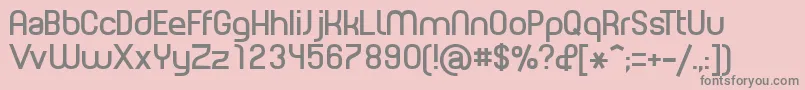 フォントPlane – ピンクの背景に灰色の文字