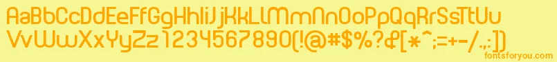 Plane Font – Orange Fonts on Yellow Background