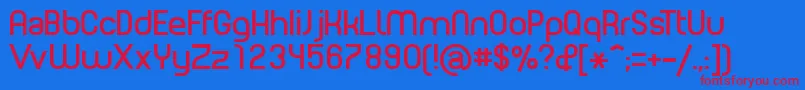 Plane Font – Red Fonts on Blue Background